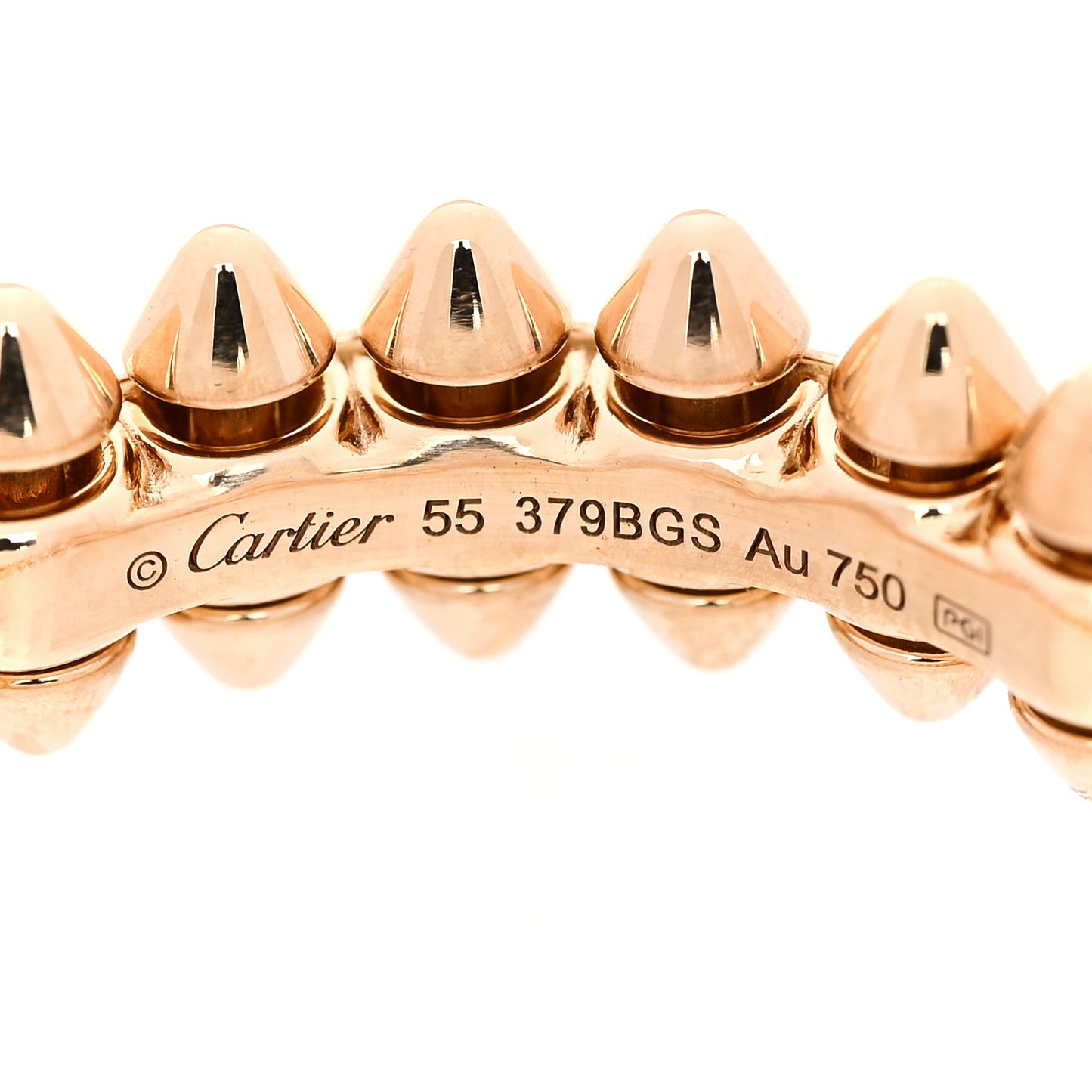 18K Pink Gold SM Clash De Cartier Ring 55 7.25