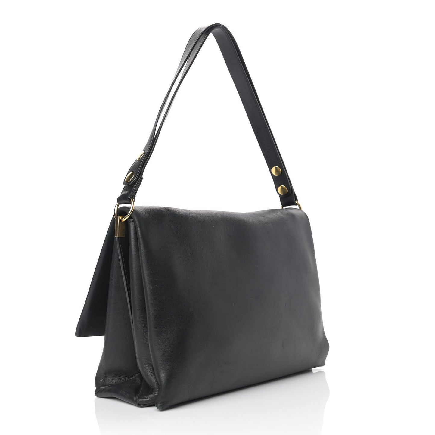 Smooth Calfskin Blade Flap Black