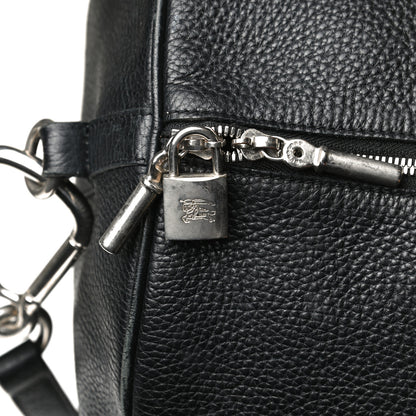 Burberry Calfskin Check Duffle Bag Black 15 of 18