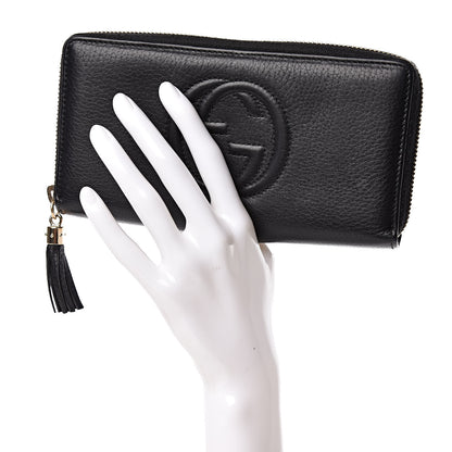 Gucci Calfskin Soho Zip Around Wallet Black 2 of 10