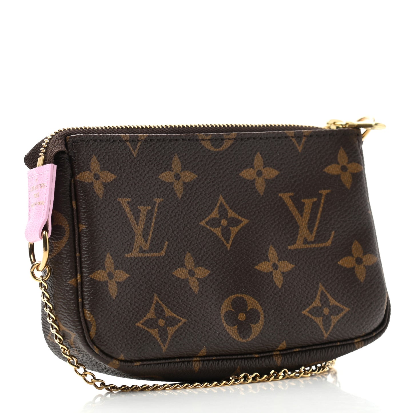 Monogram 2016 Christmas Animation Mini Pochette Accessories Rose Ballerine