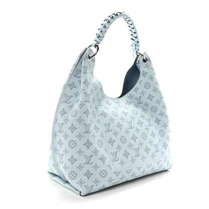 Louis Vuitton Mahina Carmel Hobo Bag Denim Blue 3 of 9