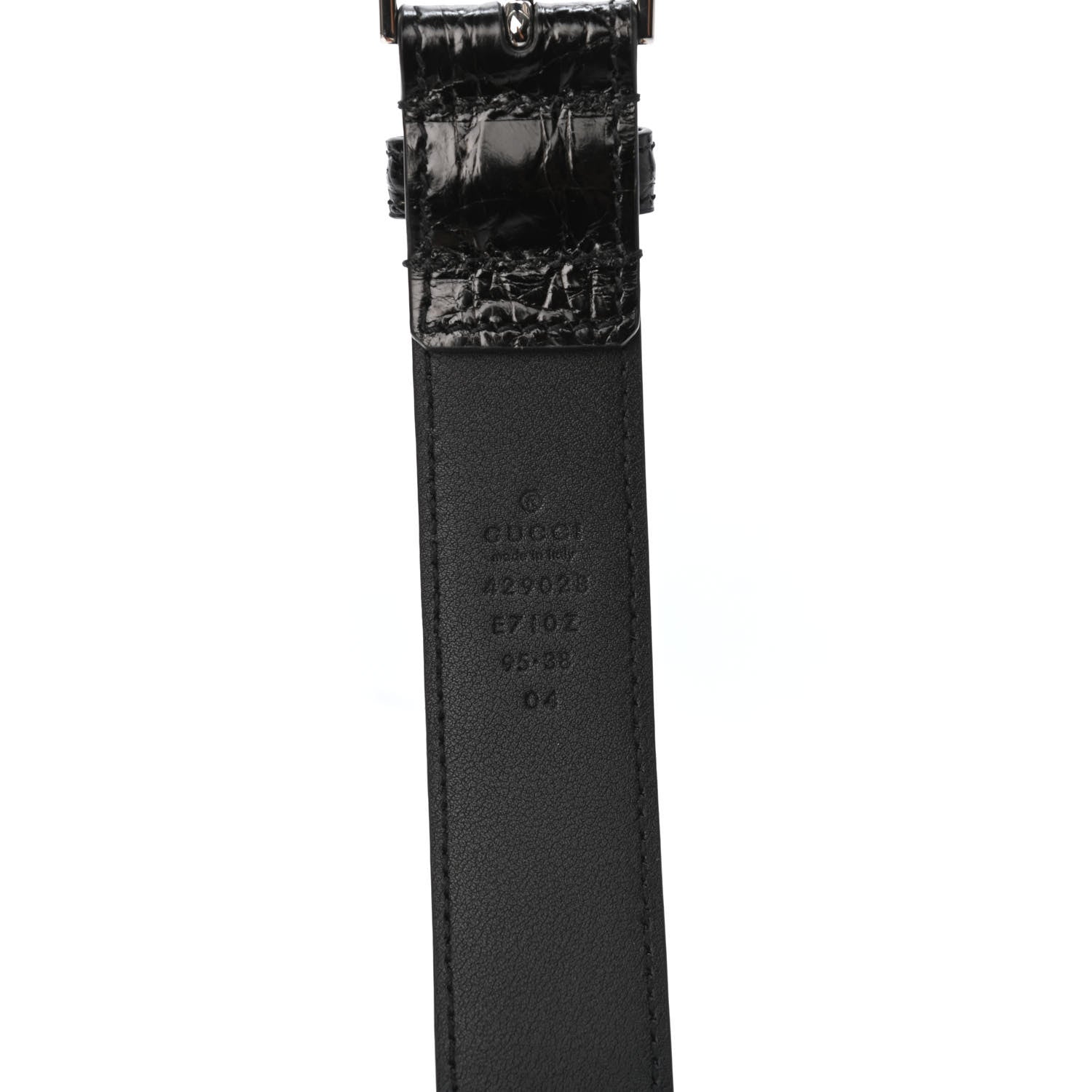 Gucci Crocodile 30mm Belt 95 38 Black 5 of 5