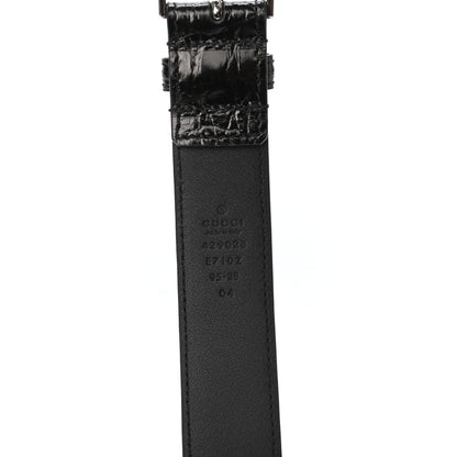 Gucci Crocodile 30mm Belt 95 38 Black 5 of 5