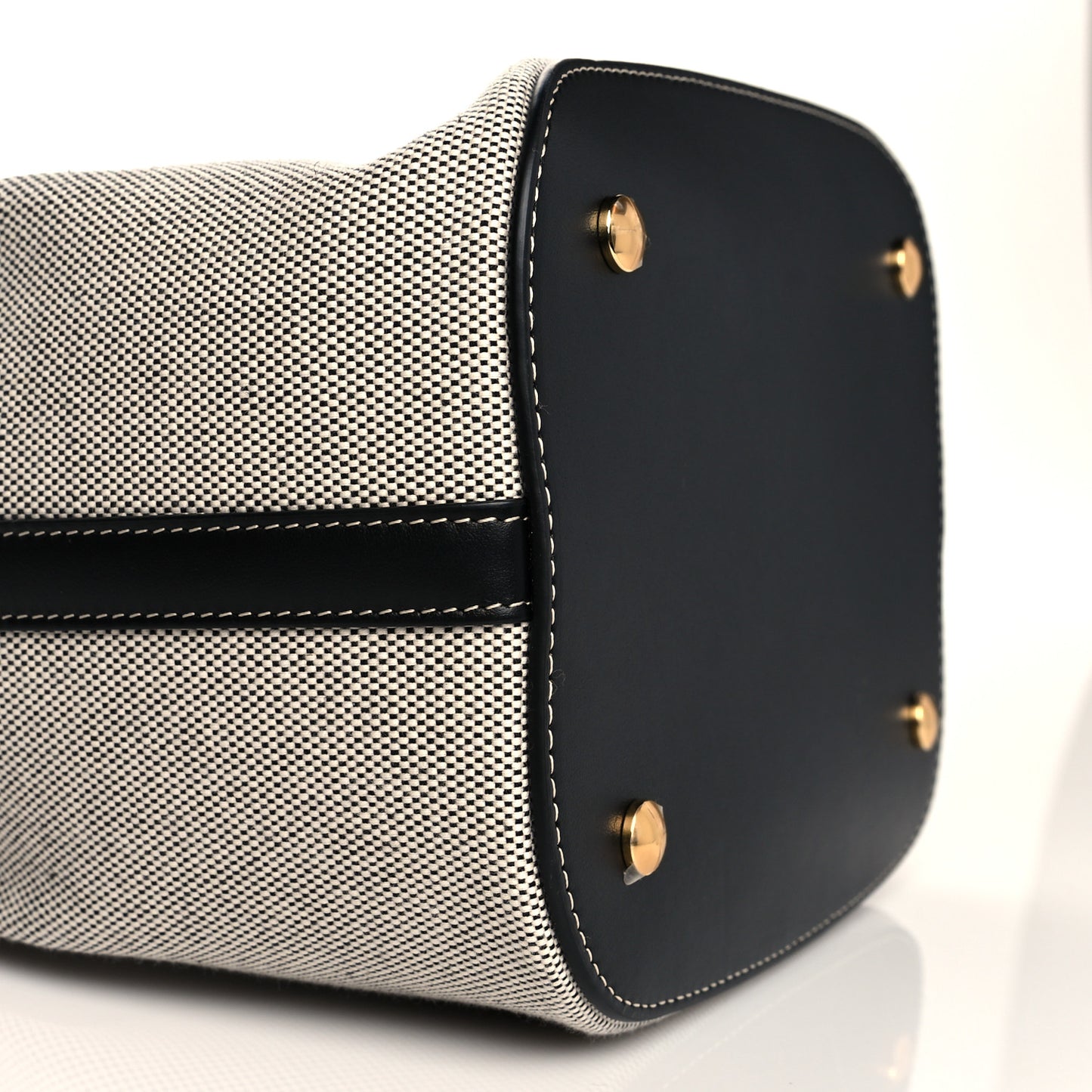 Canvas Cotton Small Peggy Bucket Bag Black Fiery Red