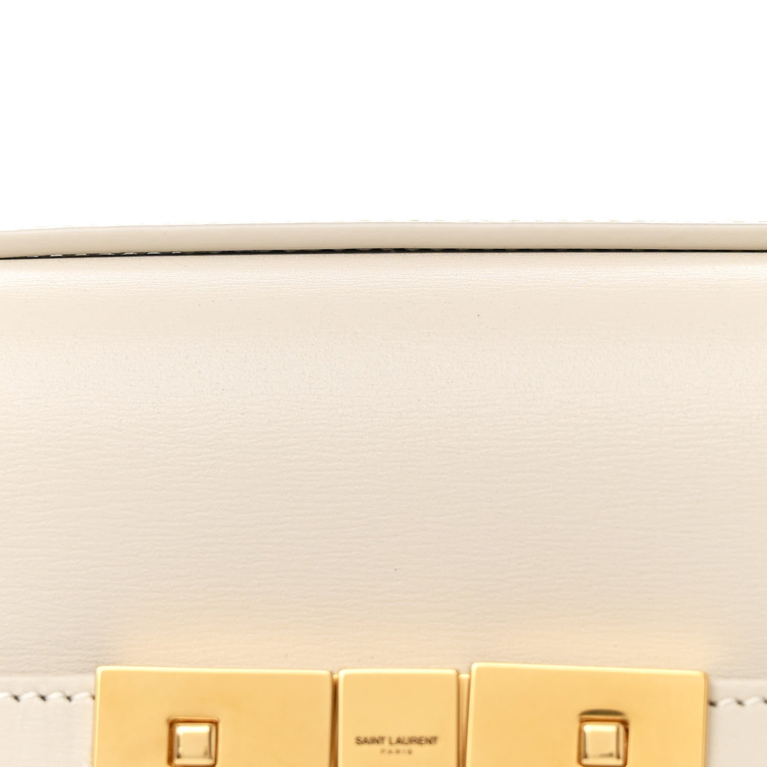 Saint Laurent Smooth Calfskin Mini Manhattan Shoulder Bag Blanc Vintage 8 of 10