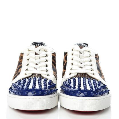 Christian Louboutin Calfskin Patent Spikes Mens Loubikick Flat Sneakers 47 Multi 2 of 10
