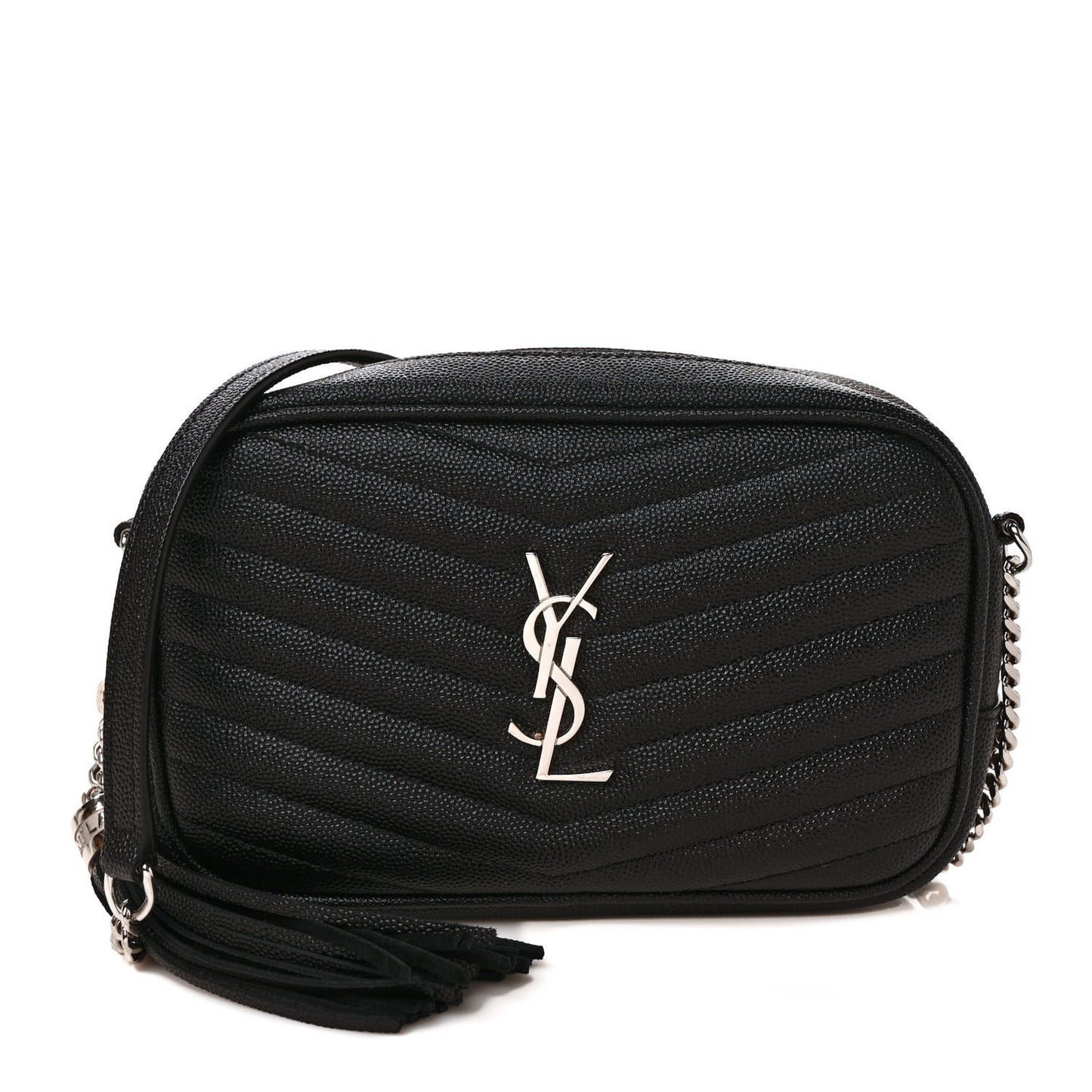 Grain De Poudre Matelasse Monogram Mini Lou Camera Bag Black