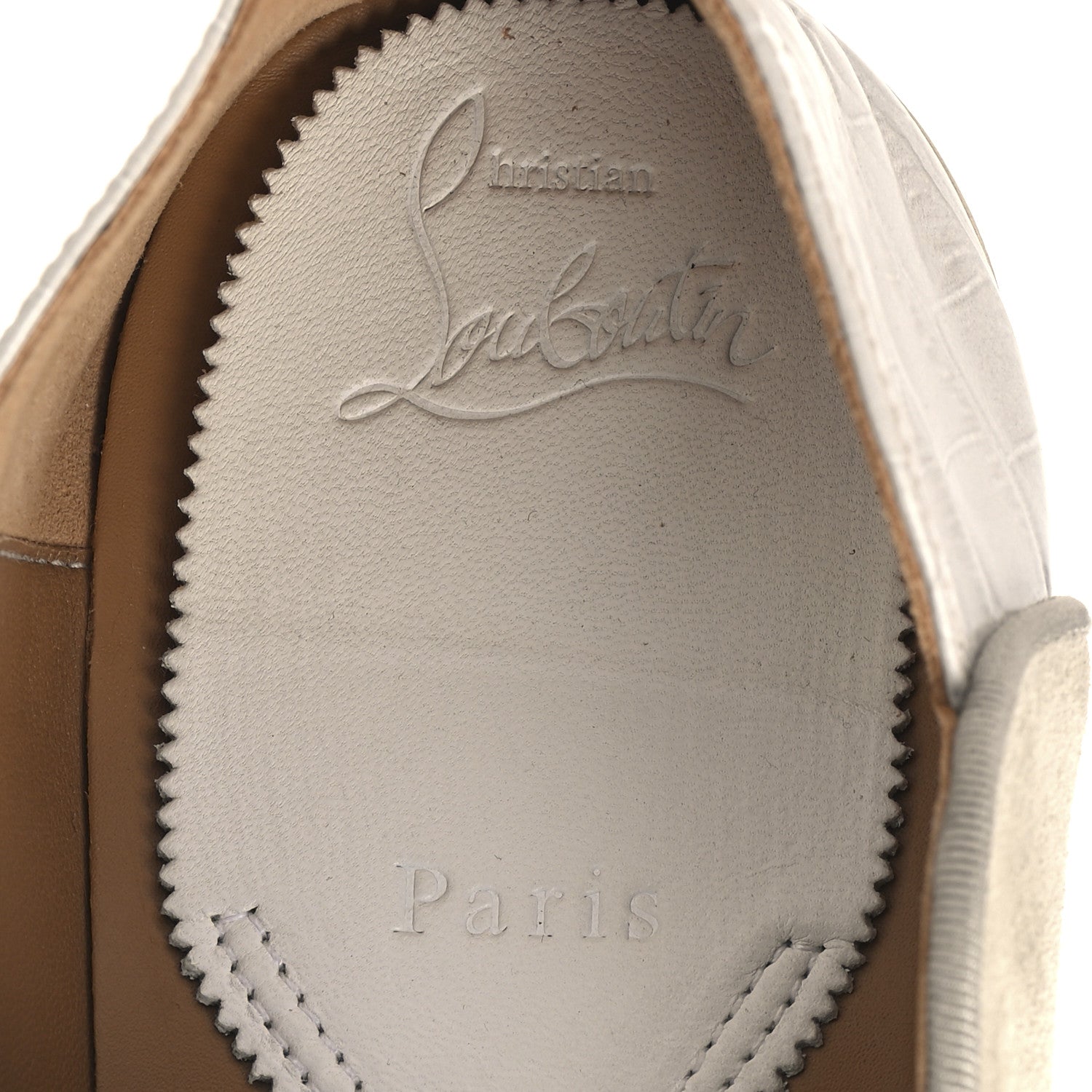 Christian Louboutin Veau Velours Mens No Penny Flat Loafers 42.5 Natural 8 of 8