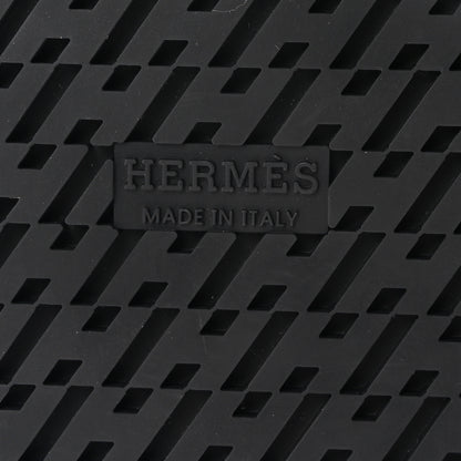 Hermes Calfskin Woolskin Womens Chypre Sandals 36 Black Ecru 7 of 9