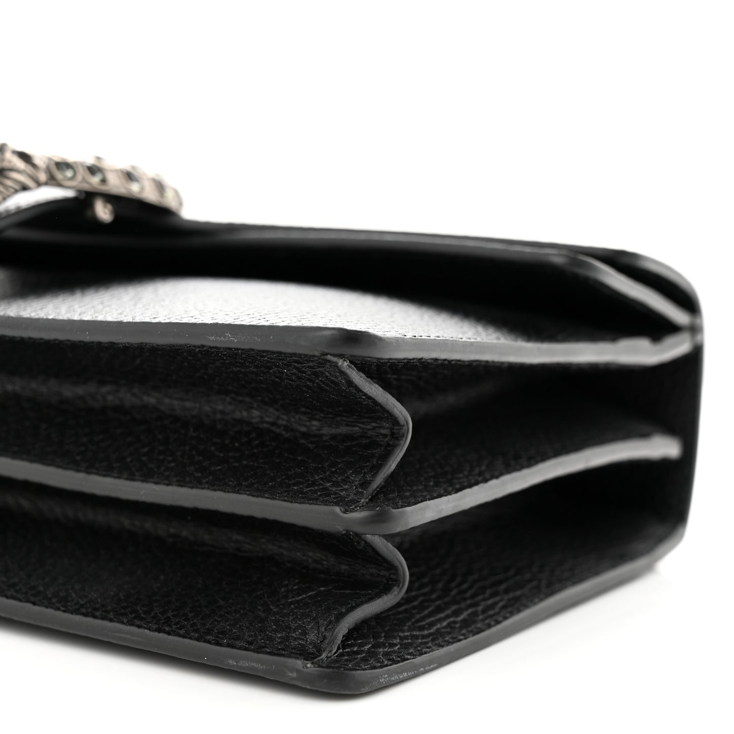 Pebbled Calfskin Small Dionysus Shoulder Bag Black