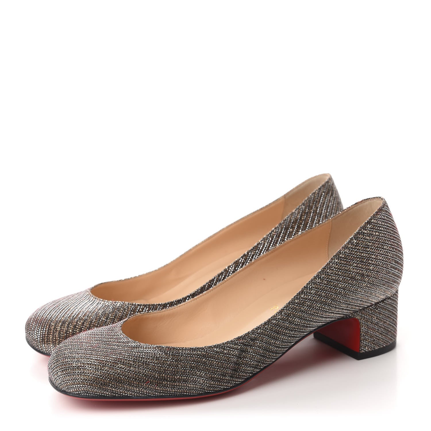 Christian Louboutin Glitter Chain Cadrilla 35 Pumps 39.5 Roche 3 of 9