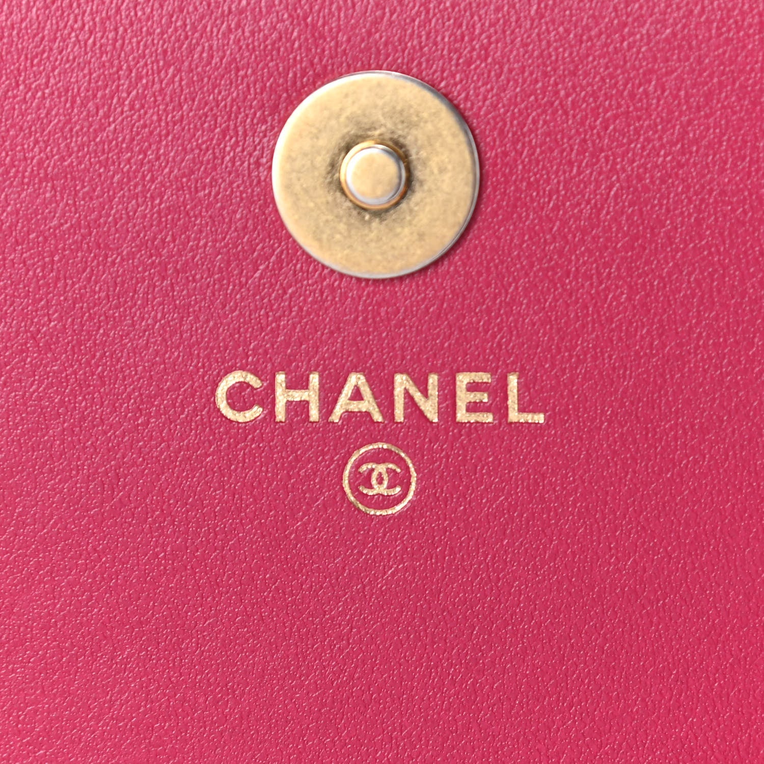 Chanel Velvet Quilted Camellia Velvet Flap Coin Purse With Chain Fuchsia 7 of 11
