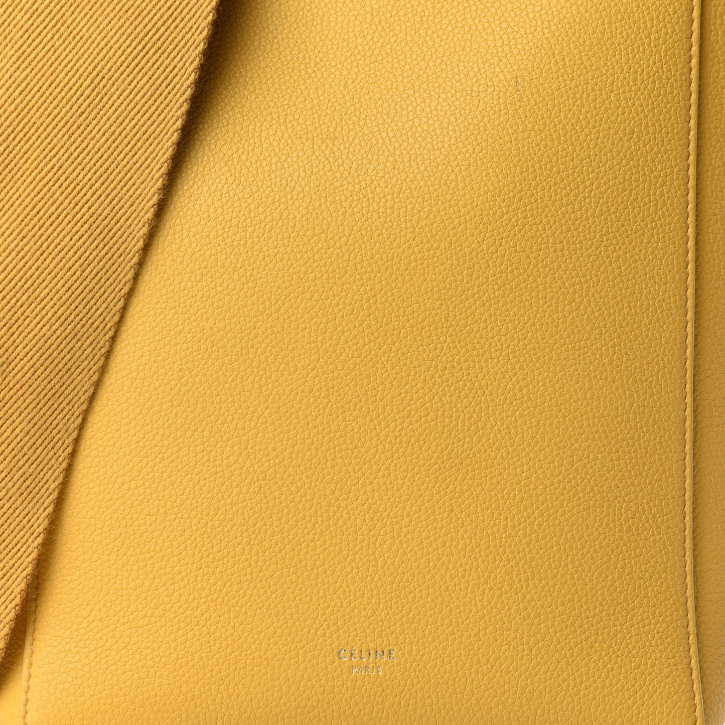 Soft Grained Calfskin Small Sangle Bucket Bag Ocre