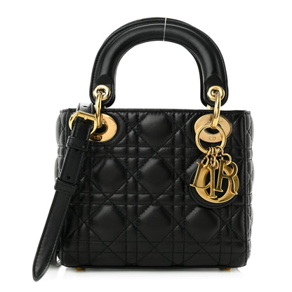 Christian Dior Lambskin Cannage Mini Lady Dior Black 1 of 8