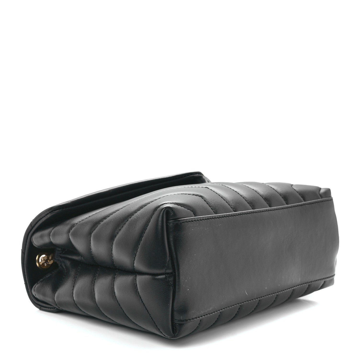 Saint Laurent Calfskin Y Quilted Monogram Small Loulou Chain Satchel Black 4 of 12