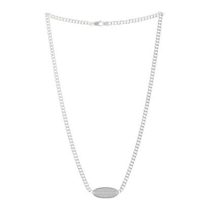Tiffany Sterling Silver Diamond Return to Tiffany ID Oval Pendant Necklace 3 of 5