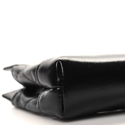 Chanel Shiny Lambskin Quilted Micro 31 Clutch With Chain Black 9 of 11