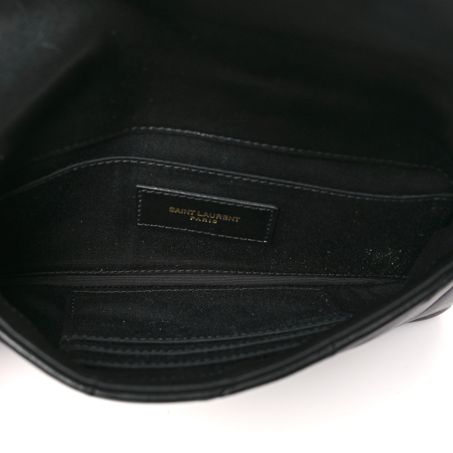Saint Laurent Lambskin Patchwork Monogram Jamie Chain Wallet Black 4 of 9