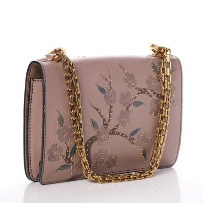 Christian Dior Calfskin Painted Studded Jardin Japonais J'Adior Chain Flap Bag Nude 5 of 12