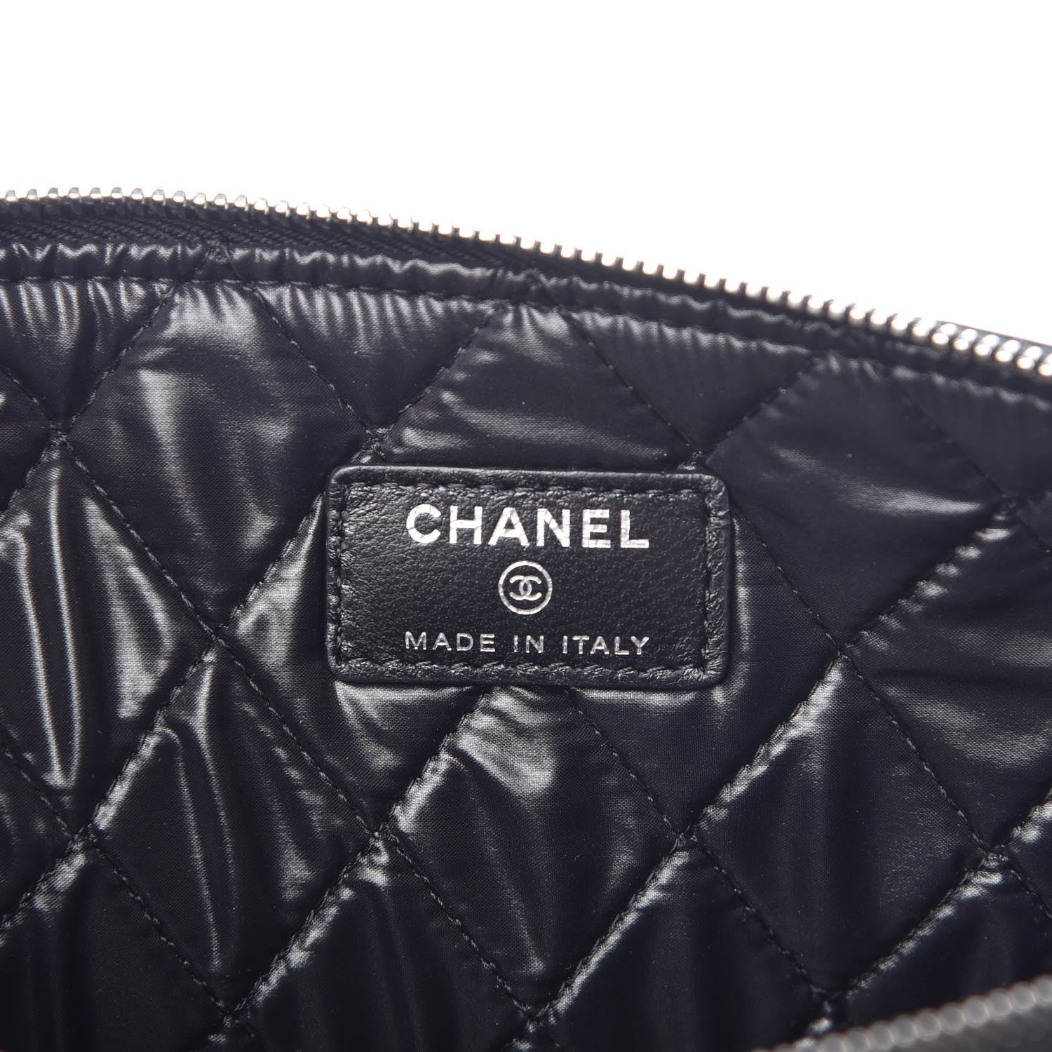 Chanel Lambskin Quilted Medium Cosmetic Case Black 6 of 9