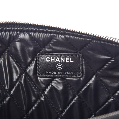 Chanel Lambskin Quilted Medium Cosmetic Case Black 6 of 9