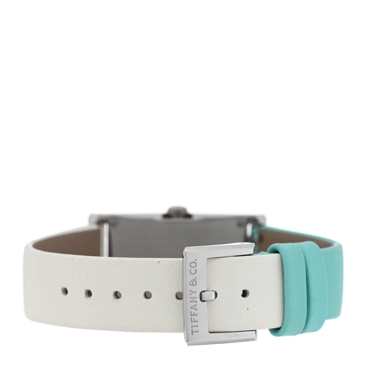 Tiffany Stainless Steel Calfskin 22mm East West 2-Hand Quartz Watch Tiffany Blue 3 of 5