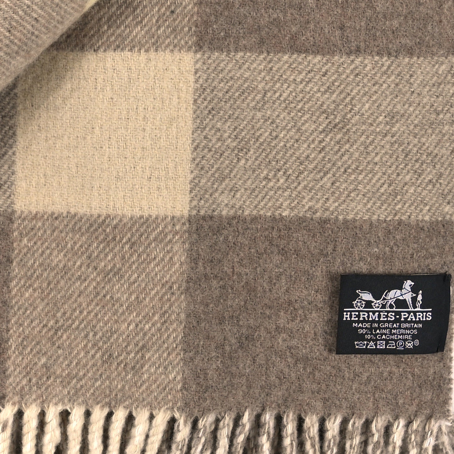 Merinos Wool Cashmere Anchor Chain 17 Blanket Galet