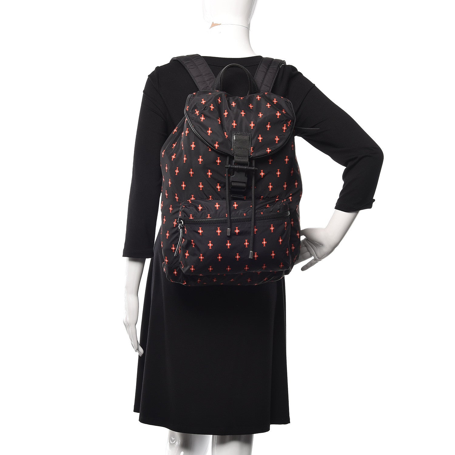 Givenchy Nylon Totem Printed Backpack Black 2 of 9