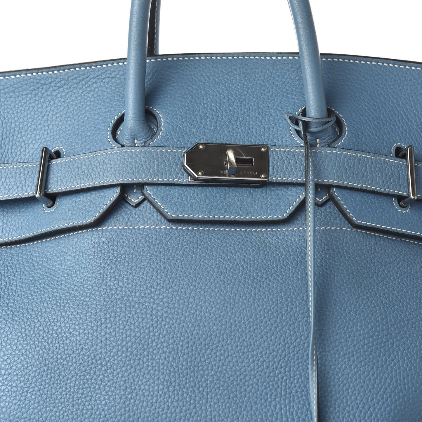 Taurillon Clemence HAC Travel Birkin 50 Blue Jean