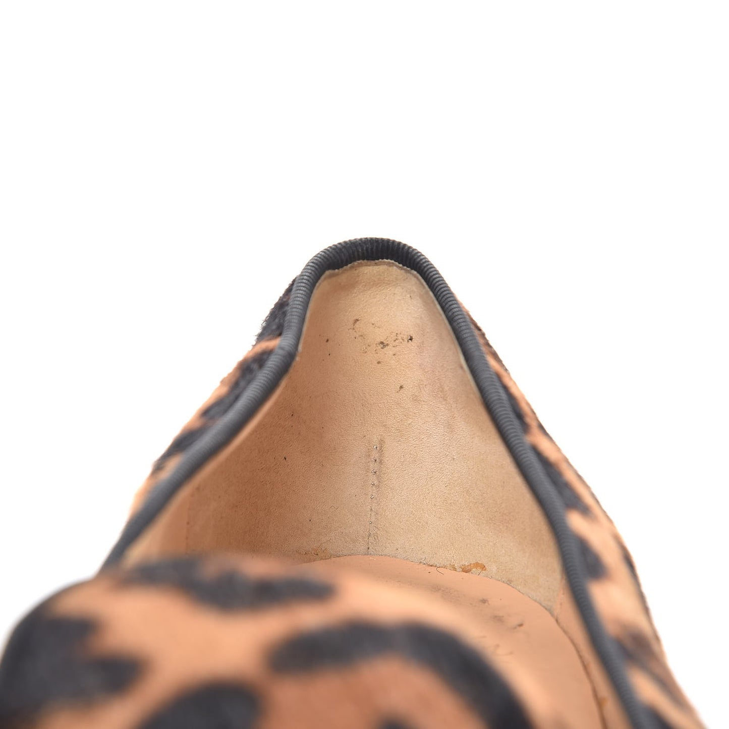 Pony Hair Leopard Print Sakouette Loafers Flats 40.5