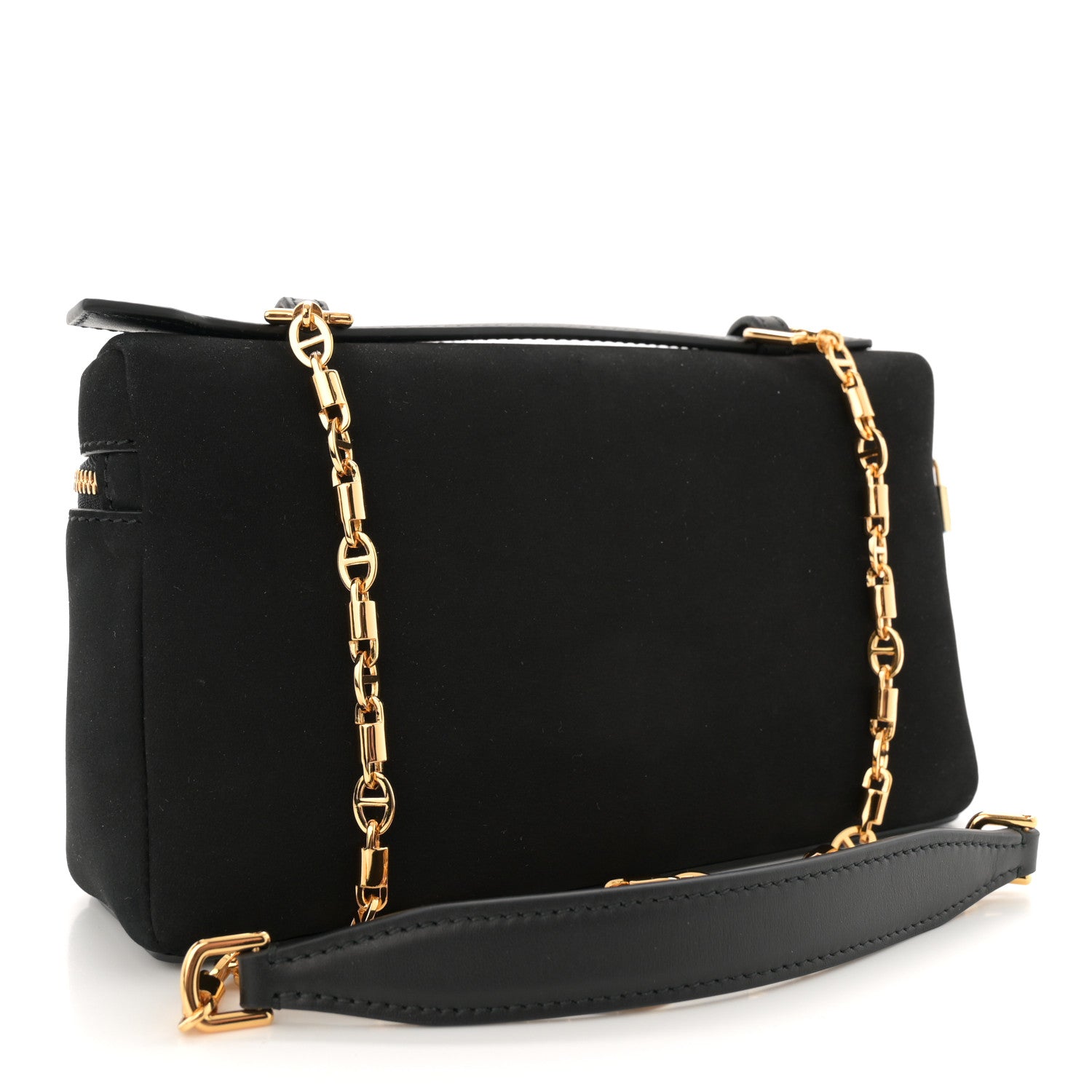 Loro Piana Nubuck L19 Extra Pocket Pouch Black Sun Gold 3 of 11