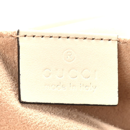 Gucci Calfskin Matelasse Mini GG Marmont Chain Shoulder Bag White 5 of 9