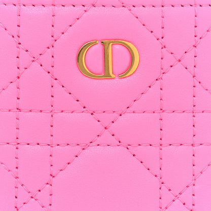 Christian Dior Calfskin Cannage Caro Card Holder Pink 8 of 8