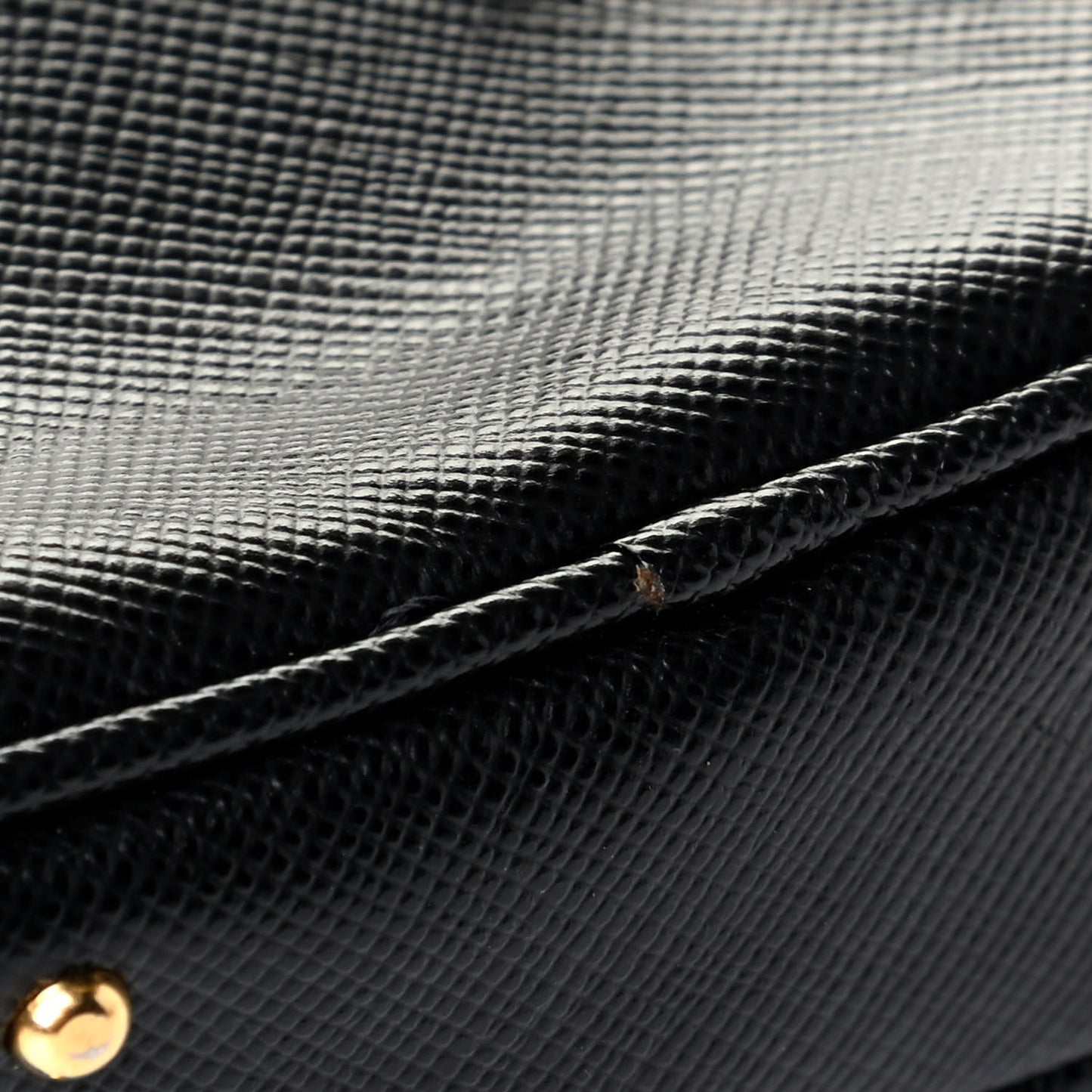 Saffiano Lux Mini Top Handle Key Pouch Black