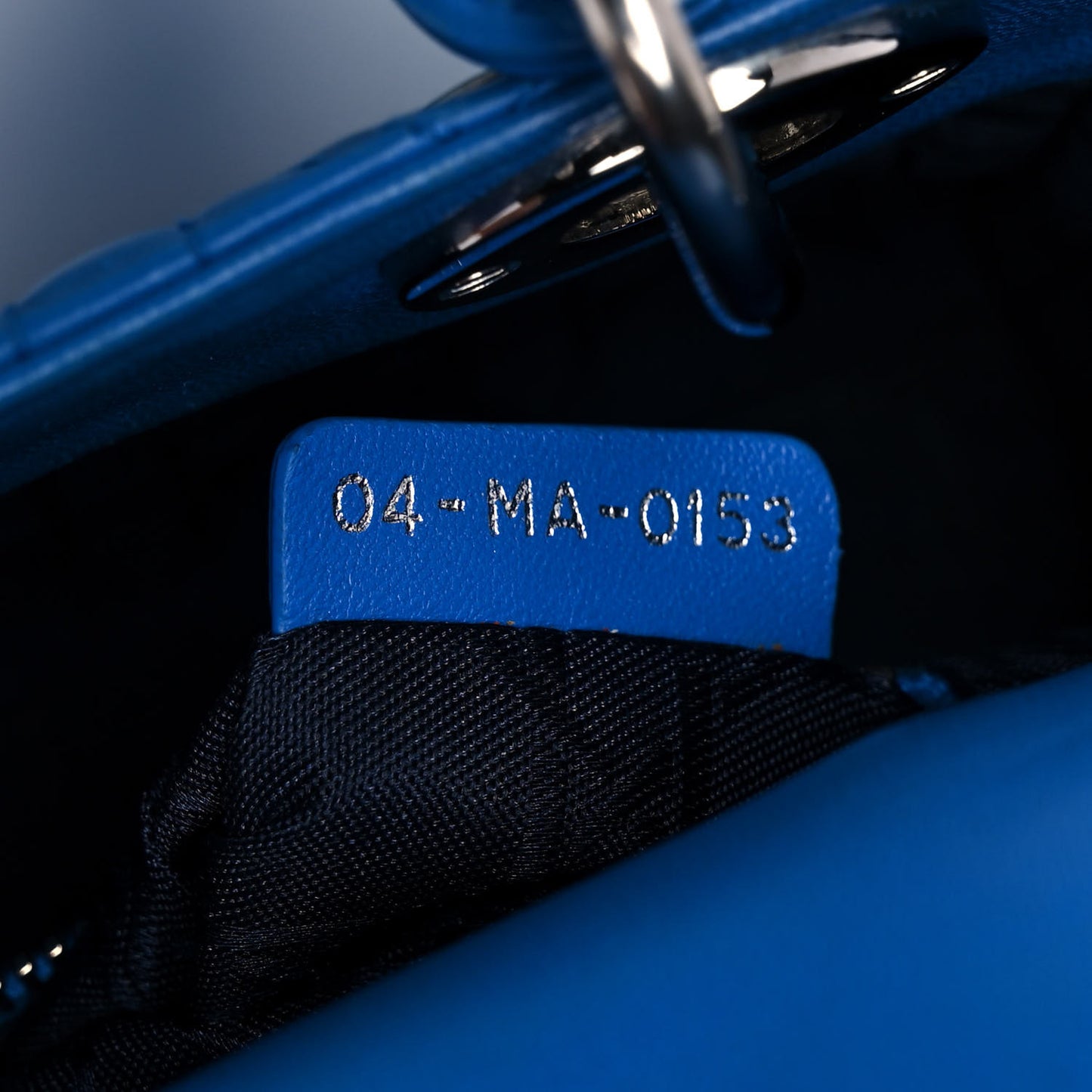 Lambskin Cannage Mini Lady Dior Blue