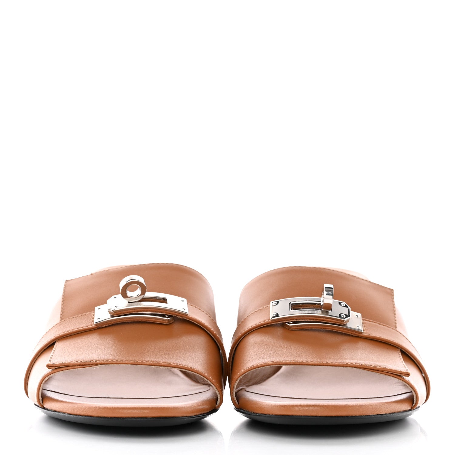 Hermes Calfskin Gigi 50 Sandals 37.5 Naturel 2 of 13