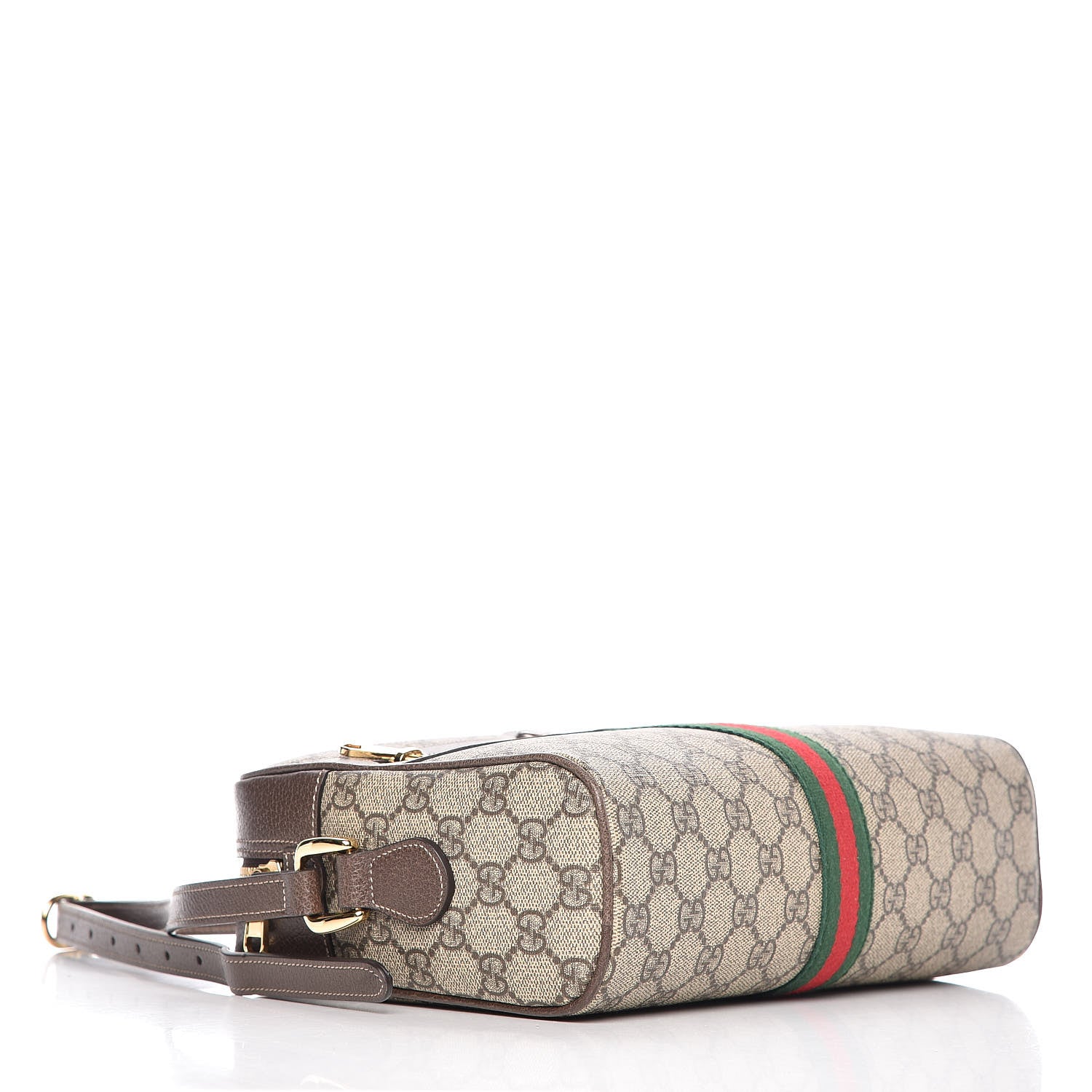 Gucci GG Supreme Monogram Web Small Ophidia Shoulder Bag Brown 4 of 13