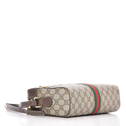 Gucci GG Supreme Monogram Web Small Ophidia Shoulder Bag Brown 4 of 13