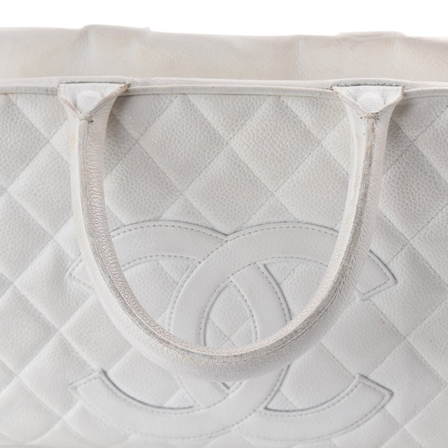 Chanel Caviar Quilted Large Bowler White 14 of 18