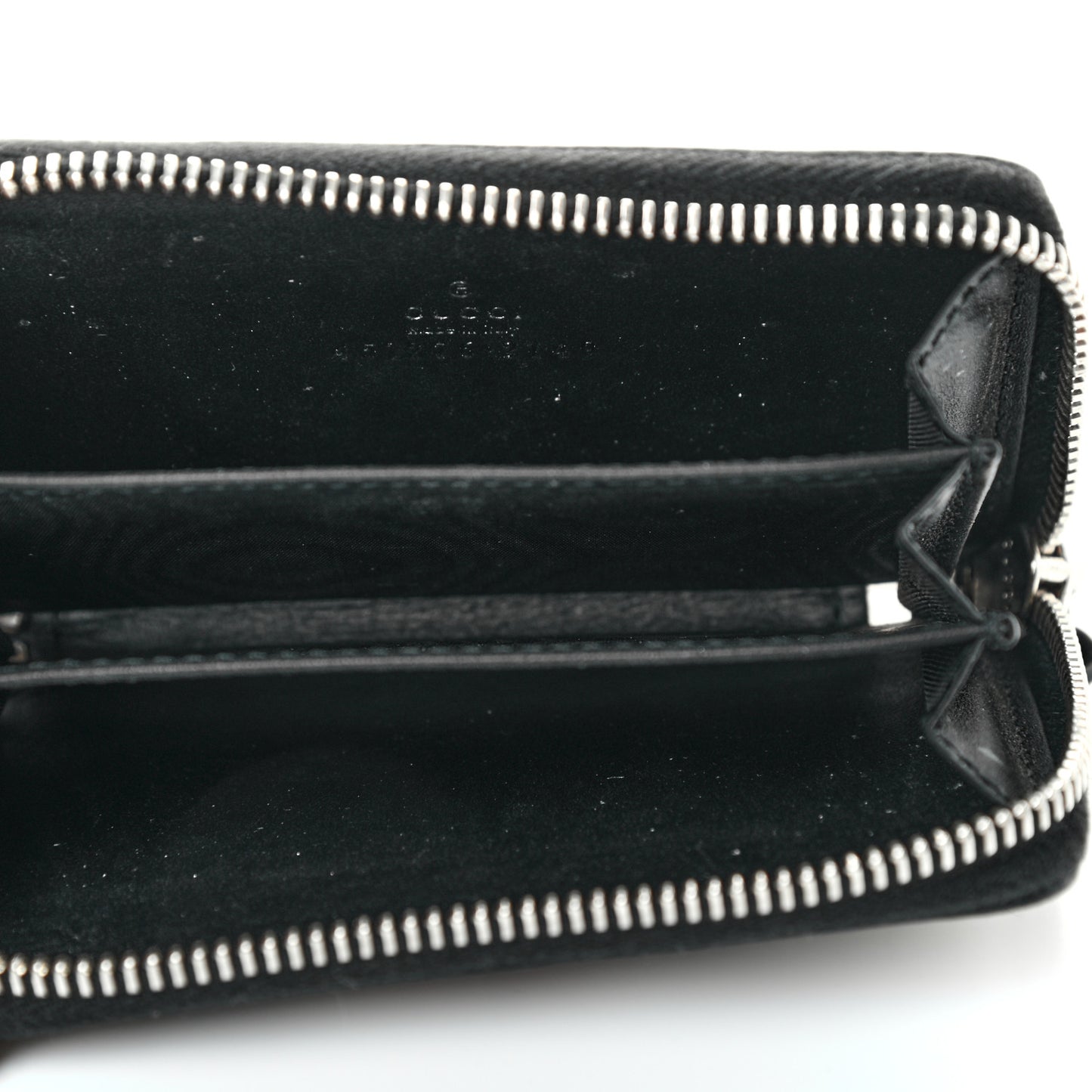 GG Supreme Monogram Tiger Print Zip Around Card Case Black