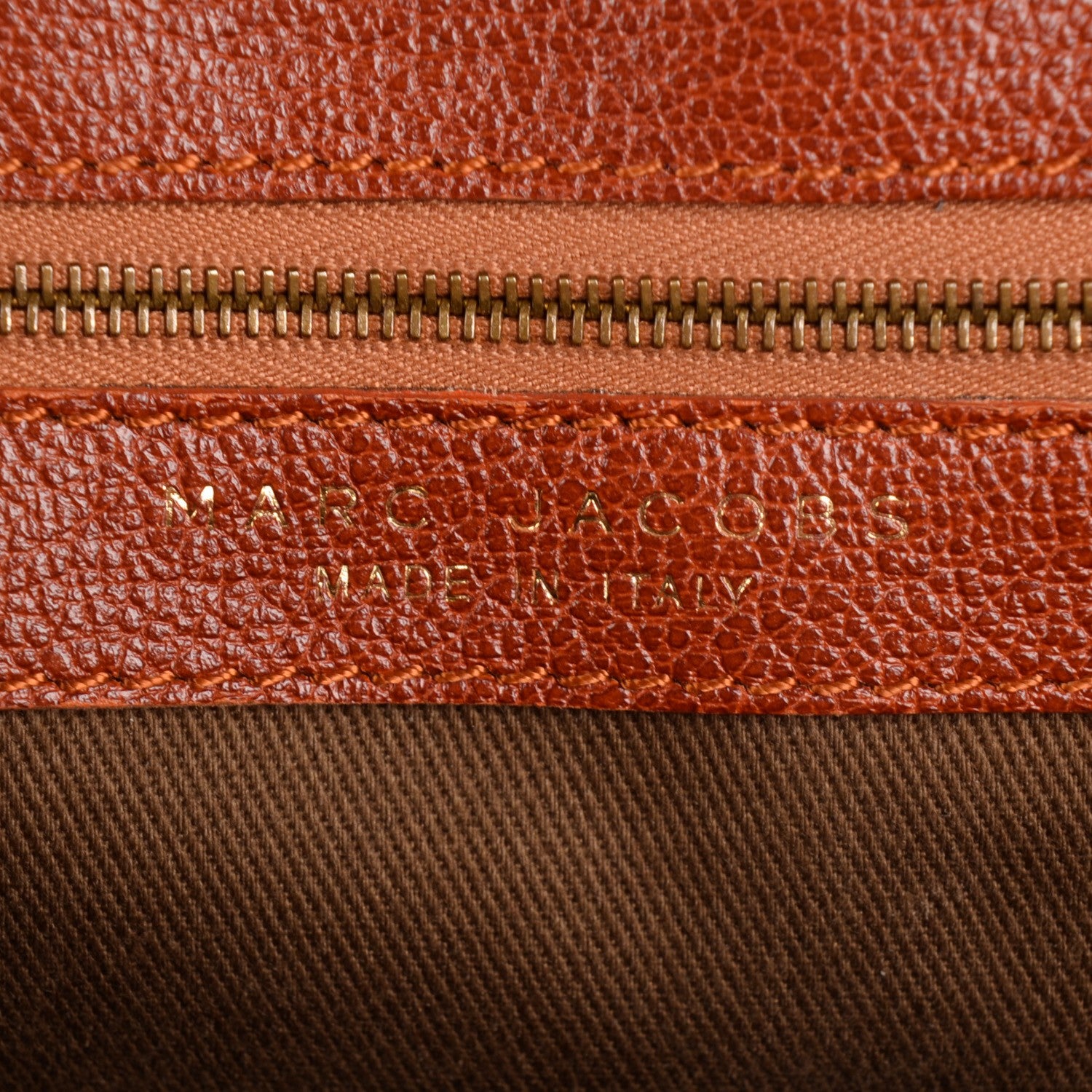 Marc Jacobs Lacquered Goatskin Quilted Stam Saddle Brown 6 of 8