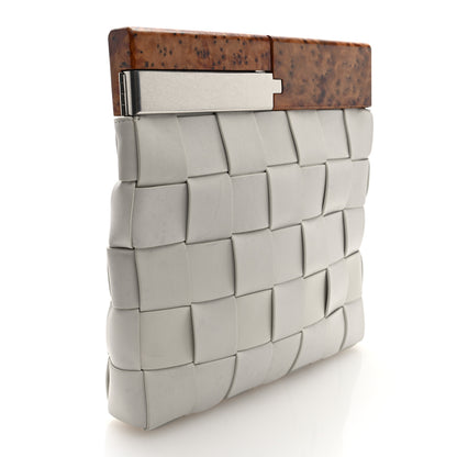 Bottega Veneta Nappa Intrecciato The Snap Clutch White 3 of 7