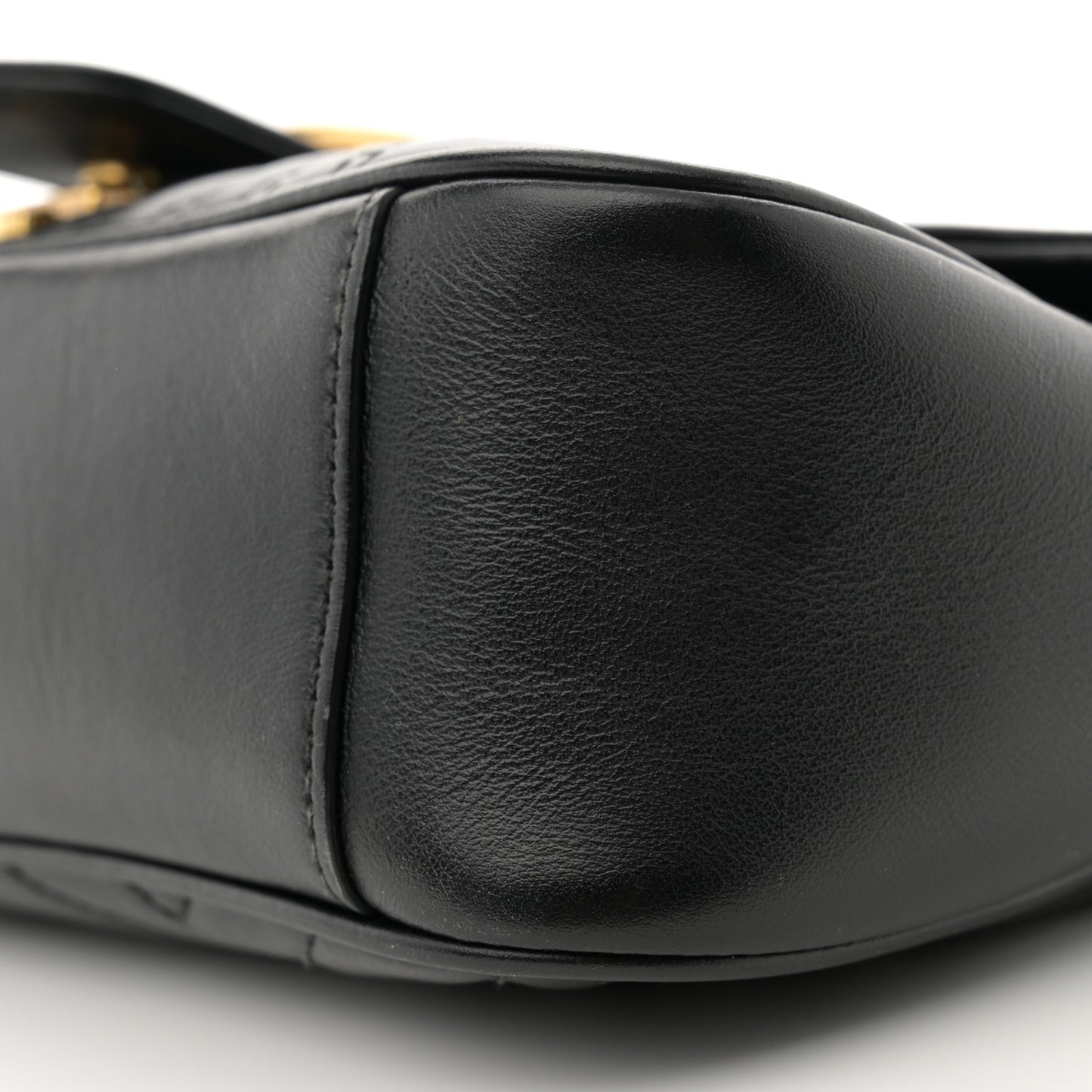 Calfskin Matelasse Small GG Marmont Shoulder Bag Black