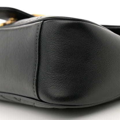 Gucci Calfskin Matelasse Small GG Marmont Shoulder Bag Black 10 of 13