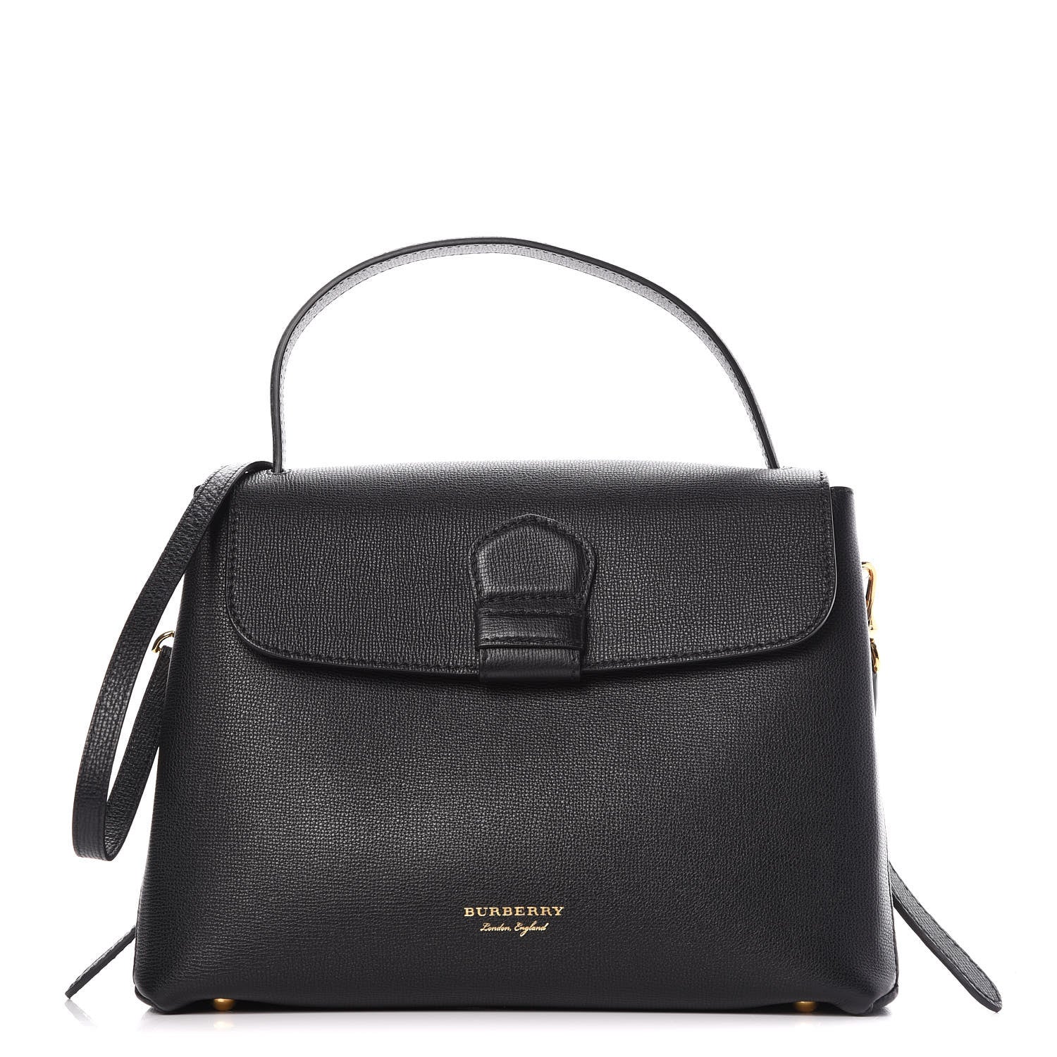 Burberry Derby Calfskin House Check Medium Camberley Black 1 of 11
