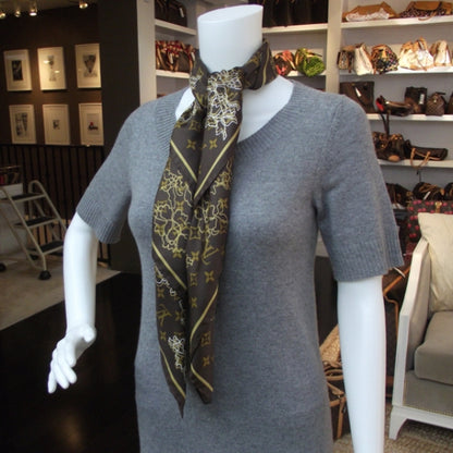 Louis Vuitton Silk Monogram Dentelle Scarf 2 of 6