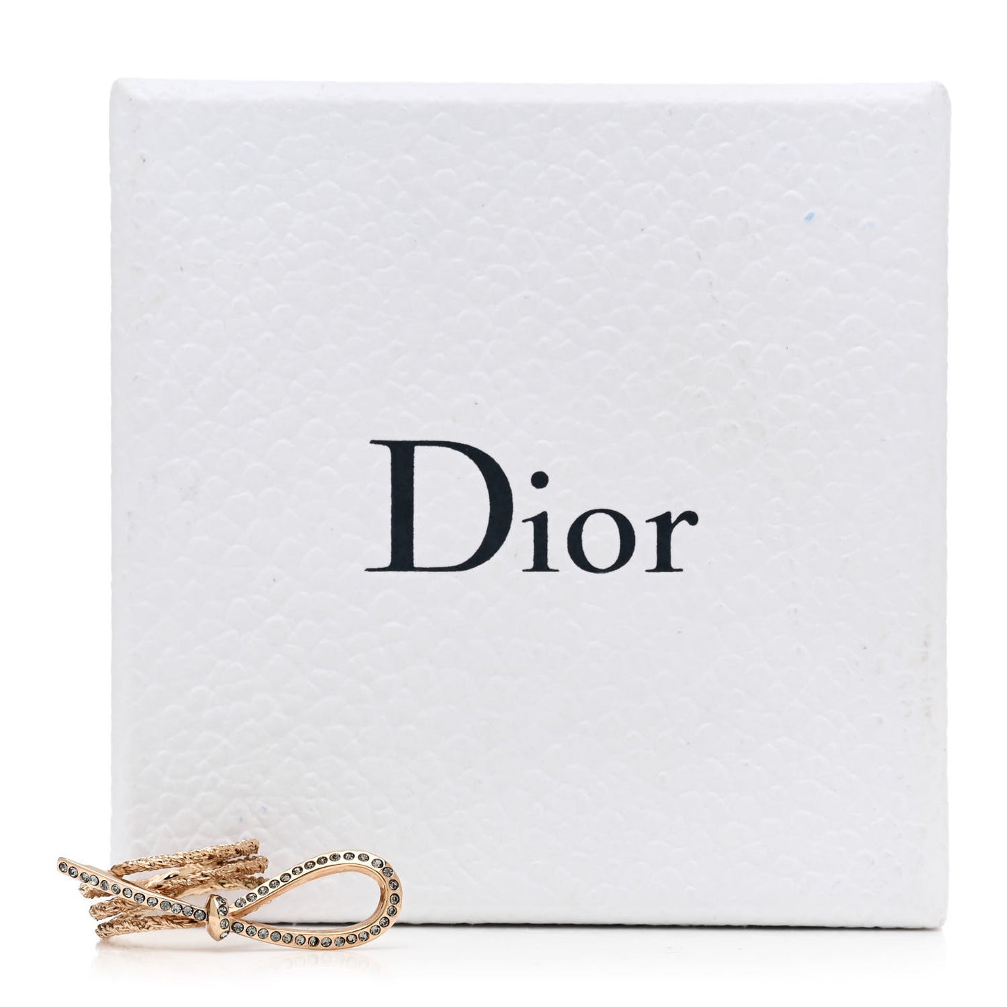 Crystal Bow Ring M Gold