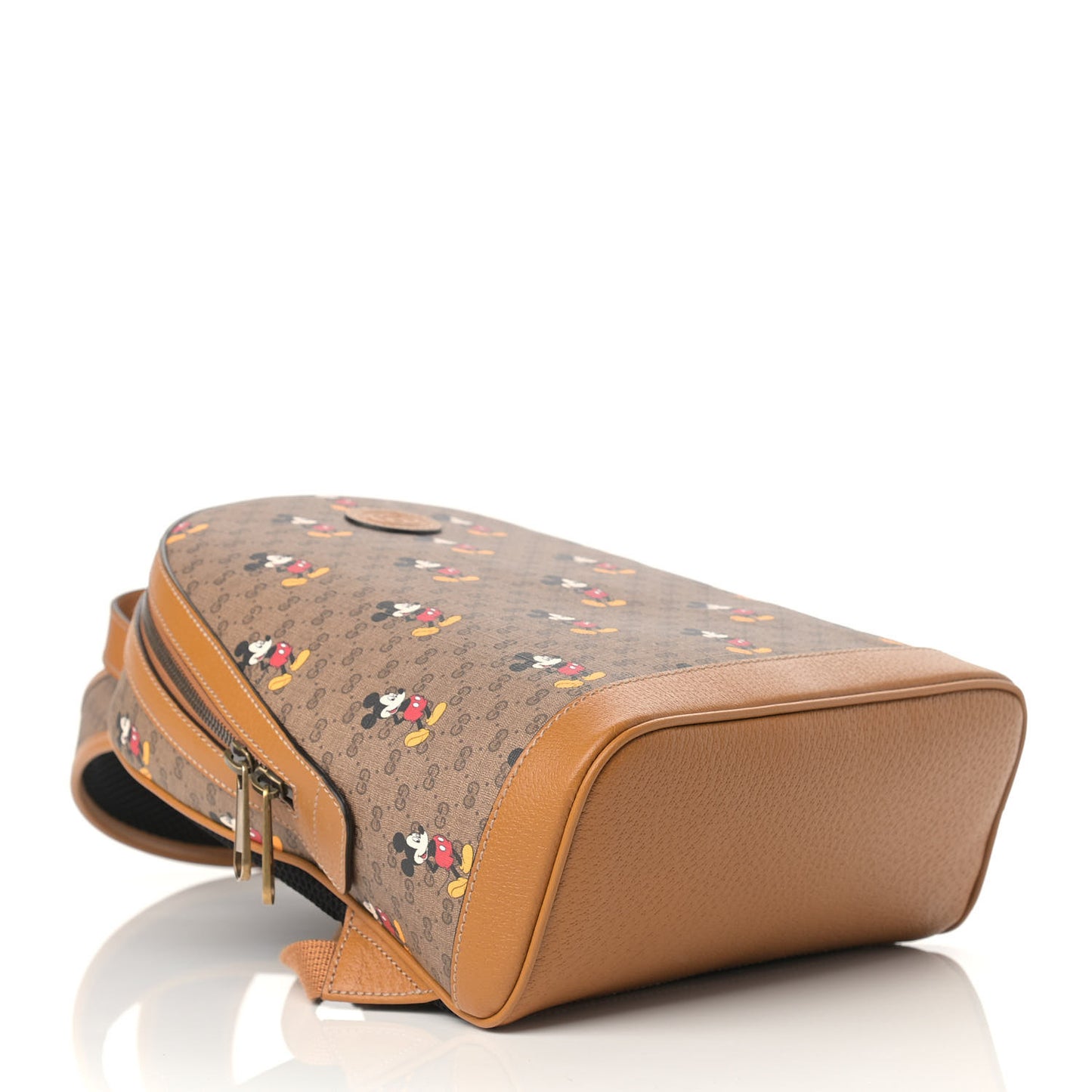 X DISNEY Mini Vintage GG Supreme Monogram Mickey Mouse Small Dome Backpack Beige Vintage Sun Oil