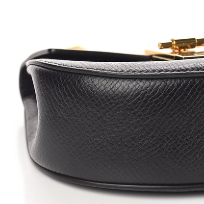 Chloe Grained Calfskin Lambskin Mini Bi-Color Drew Shoulder Bag Black Powder Beige 8 of 10